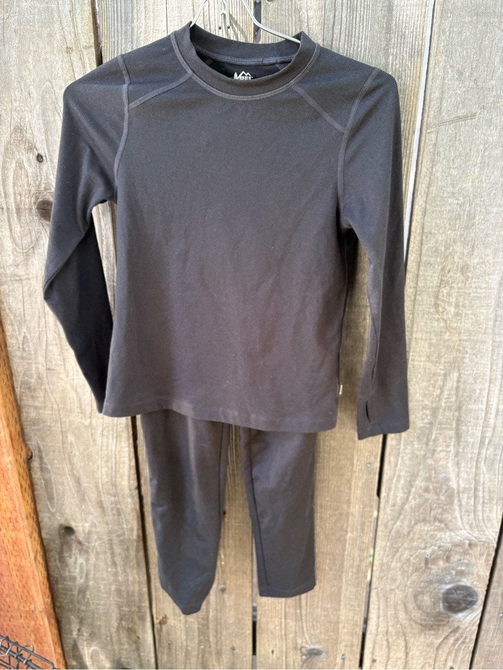 REI Kids Black Thermal Base Layer Set